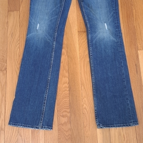 Fossil Women's Size 27 Boyfriend Distressed Denim Jeans 8" Rise Western Cowgirl - Picture 7 of 14